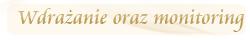 Wdrażanie oraz monitoring